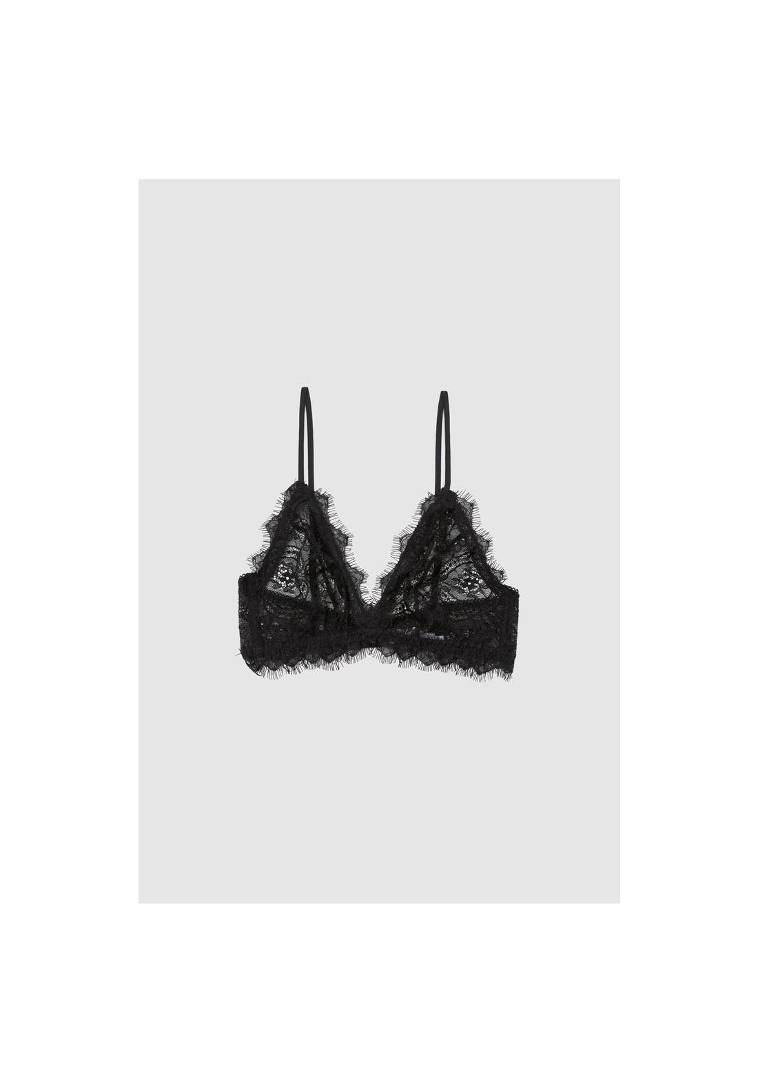 SUJETADOR ANINE BING LACE BRA WITH TRIM BLACK