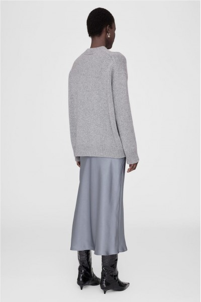 FALDA ANINE BING BAR SILK GREY 2
