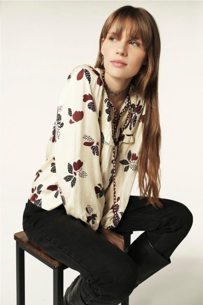 BLUSA BA&SH DIKY ECRU