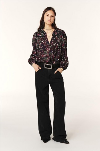 BLUSA BA&SH FAIZAE ANTHRACITE 2