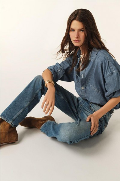 CAMISA BA&SH KOOL LIGHT BLUE 2