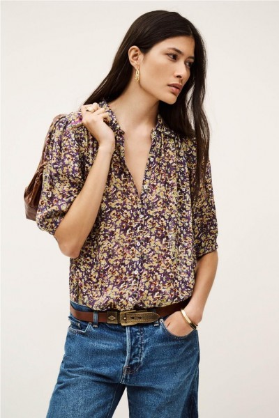 BLUSA BA&SH LARK VIOLET