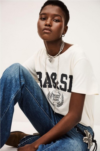 CAMISETA BA&SH IONI ECRU 2