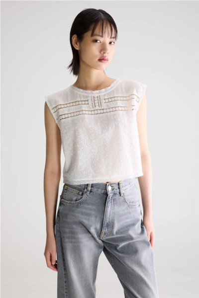 TOP BELLEROSE DONNA WHITE