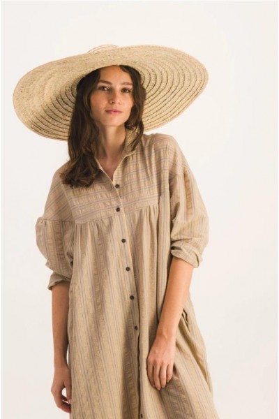 VESTIDO SIXSOEURS JEMINA BEIGE 2