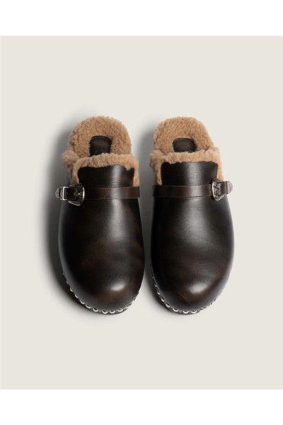 ZUECO POSA CORTINA CLOG COFFE
